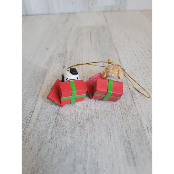 Dog artist Dalmatian golden retriever gift box mini ornament Xmas set - Picture 7 of 7